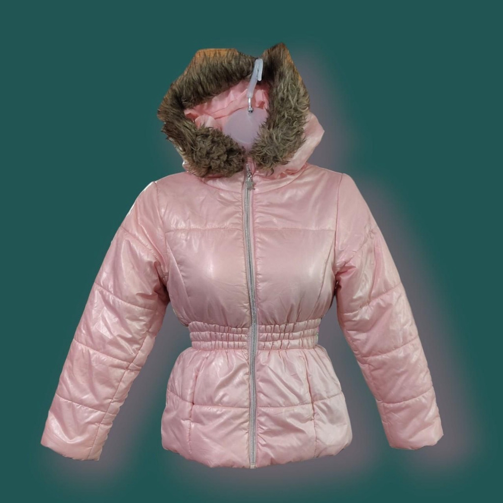 R1881 by S. Rothschild Pink Puffer Jacket | Pastel Faux Fur Winter Coat